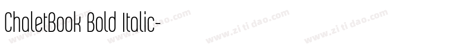 ChaletBook Bold Italic字体转换